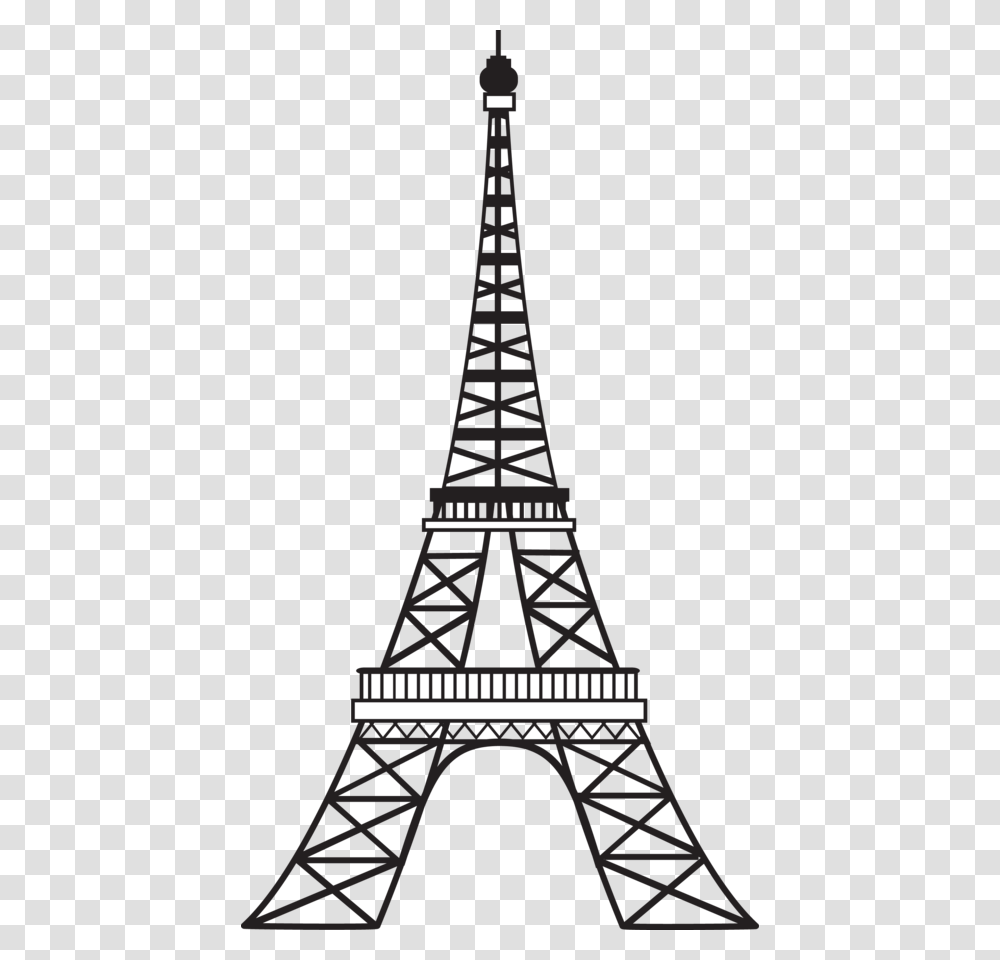 Eiffel Tower Clipart Black And White Eiffel Tower Clip Art, Construction Crane, Cable, Architecture, Building Transparent Png