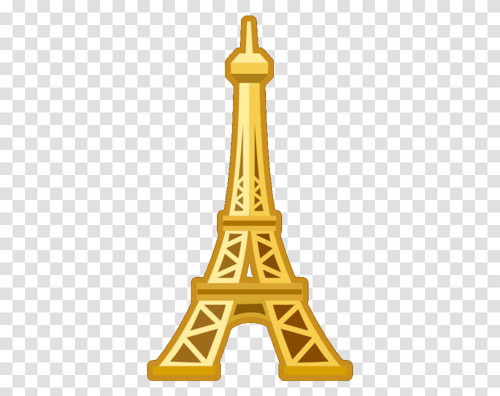 Eiffel Tower Clipart Gif, Architecture, Building, Gold Transparent Png