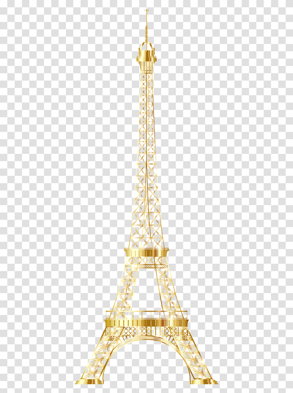 Eiffel Tower, Construction Crane, Gold Transparent Png