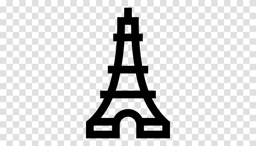 Eiffel Tower, Cross, Silhouette, Stencil Transparent Png