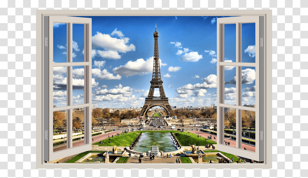 Eiffel Tower, Downtown, City, Urban, Building Transparent Png