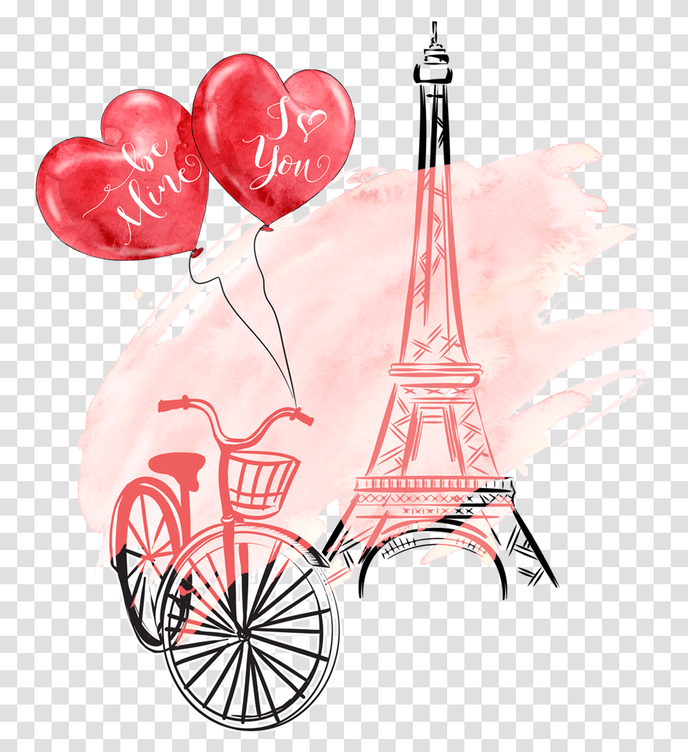 Eiffel Tower, Heart, Food, Candy, Lollipop Transparent Png