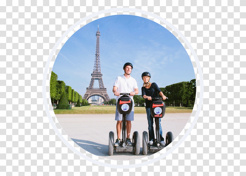Eiffel Tower, Person, Human, Segway, Vehicle Transparent Png