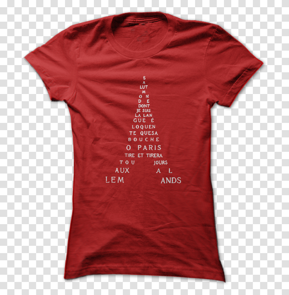 Eiffel Tower Poem By Guillaume Apollinaire Tee T Shirt, Apparel, T-Shirt Transparent Png