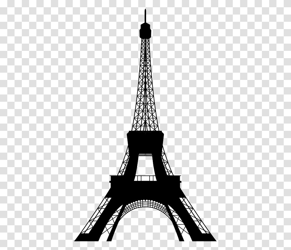 Eiffel Tower Silhouette, Architecture, Building, Machine, Spire Transparent Png