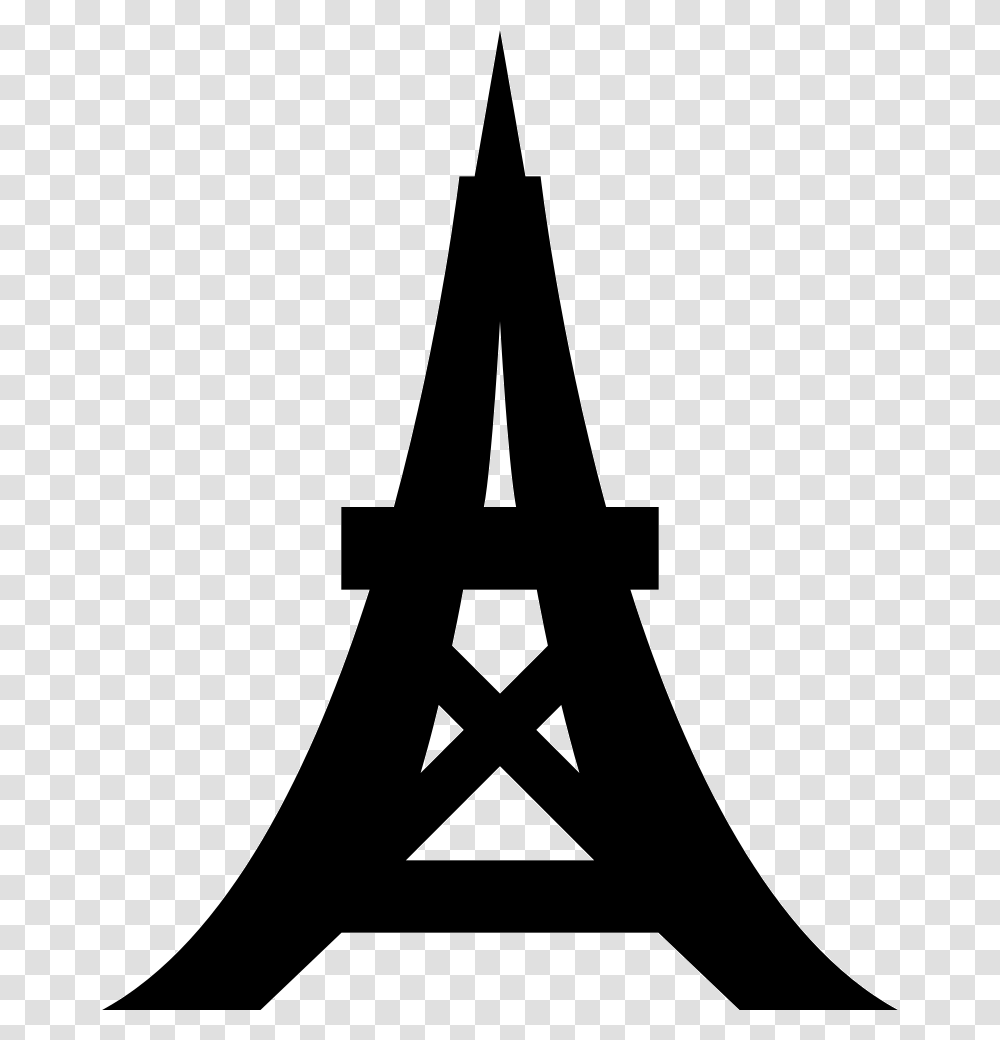 Eiffel Tower, Stencil, Cross, Silhouette Transparent Png