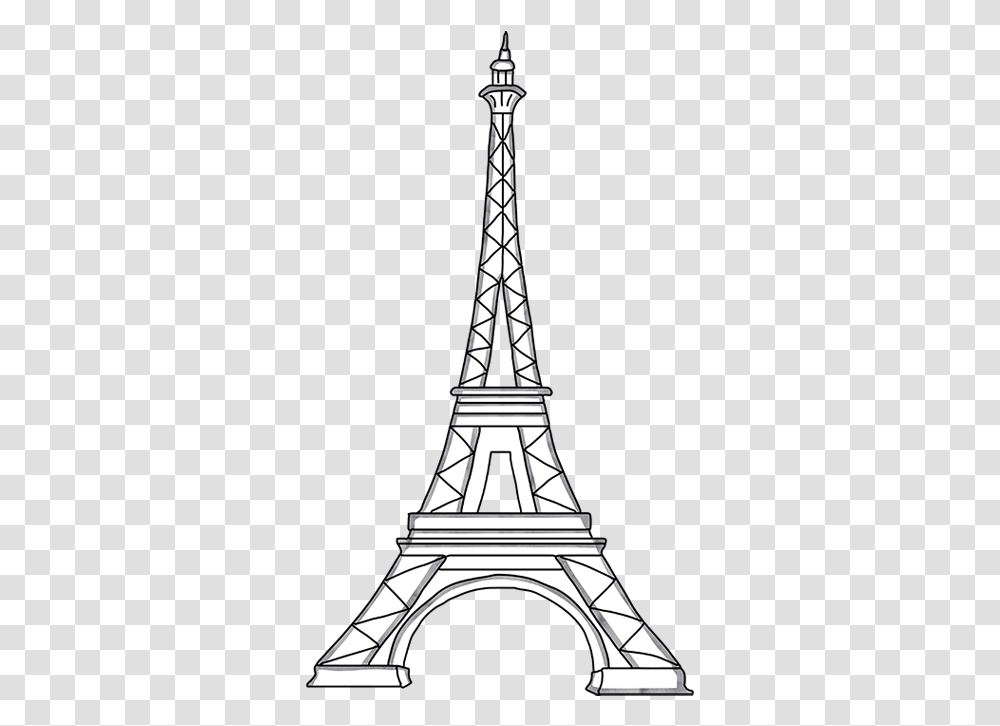 Eiffel Tower Template Cut Out Eiffel Tower Cut Out Template, Architecture, Building, Spire, Steeple Transparent Png