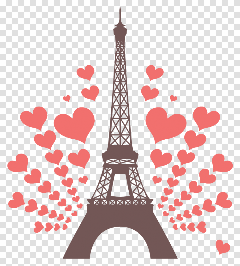 Eiffel Tower Tower Silhouette Heart Love Image Eiffel Tower Clip Art, Architecture, Building, Spire, Steeple Transparent Png