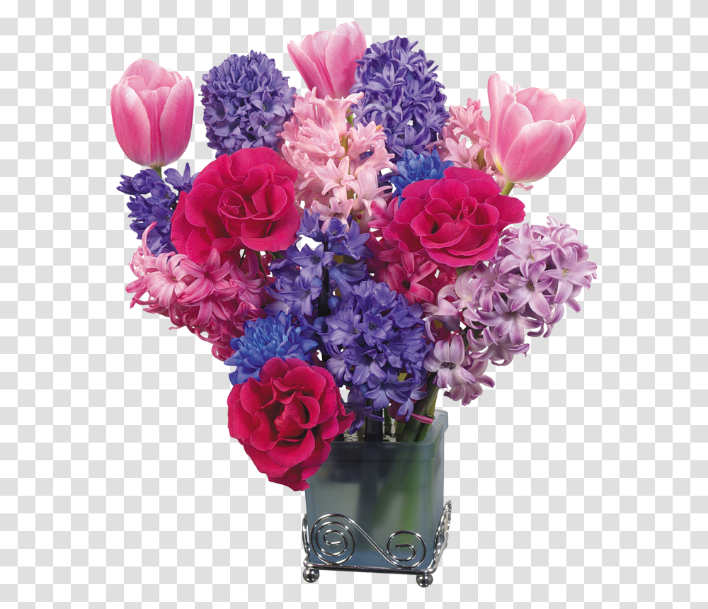 Eiffel Tower Vases With Flowers Hyacinths Roses, Plant, Flower Arrangement, Flower Bouquet Transparent Png