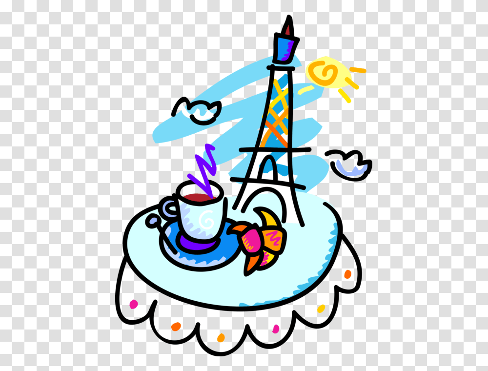 Eiffel Tower Vector French Cafe Clip Art, Poster, Advertisement, Doodle Transparent Png