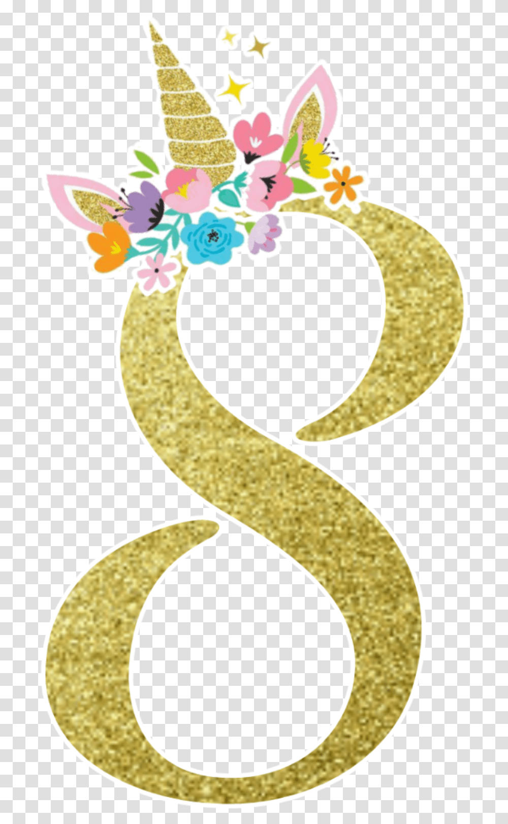 Eight 8 Number8 Number Numero Sticker By Monii Glitter, Animal, Graphics, Art, Amphibian Transparent Png