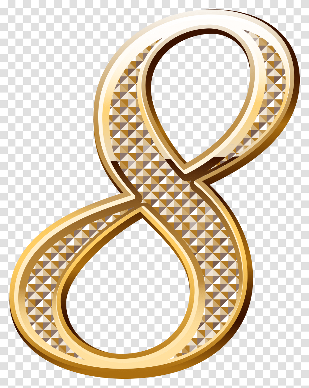 Eight Clipart Image Gold Deco Number, Symbol, Text, Alphabet, Accessories Transparent Png