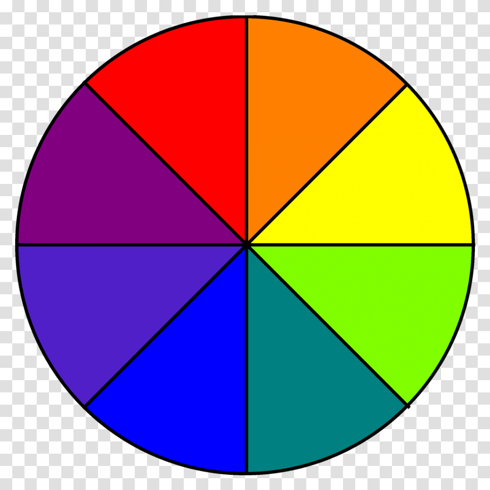 Eight Colour Wheel 2d Color Wheel 8 Parts, Ornament, Pattern, Fractal, Balloon Transparent Png
