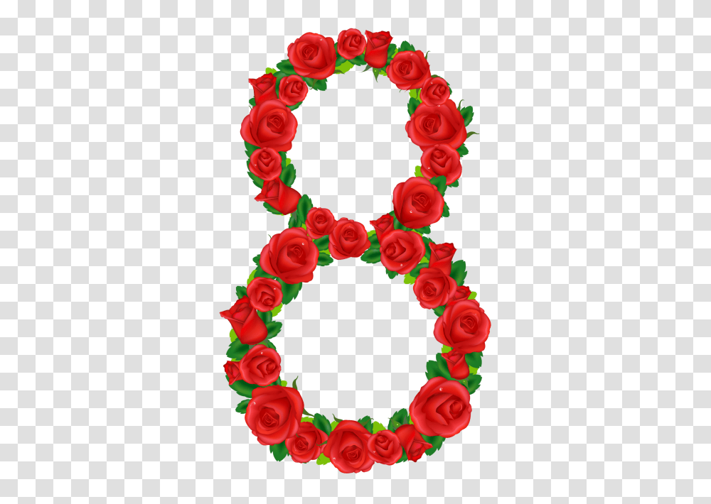 Eight Flowers Image, Number, Alphabet Transparent Png
