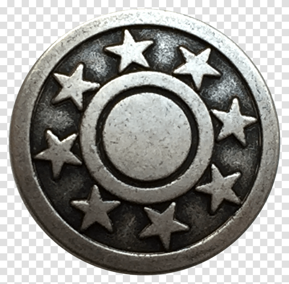 Eight Stars Metal Button 34quot Emblem, Armor, Buckle, Rug, Shield Transparent Png