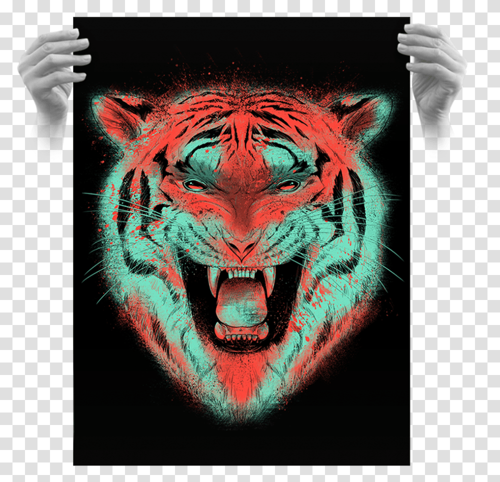 Eighth Anniversary Tiger Screen Print Freddy Krueger, Wildlife, Mammal, Animal, Ornament Transparent Png