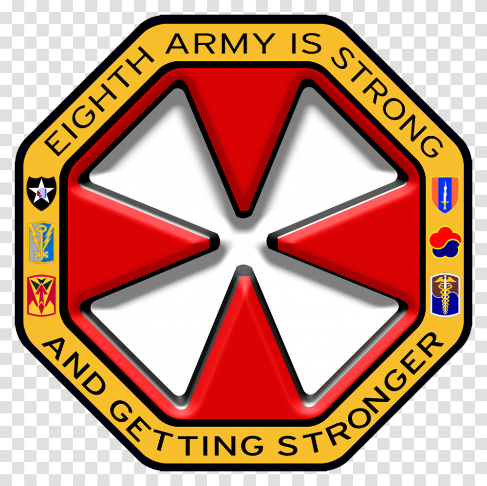 Eighth Army Logo With Msc Logos, Trademark, Star Symbol, Emblem Transparent Png