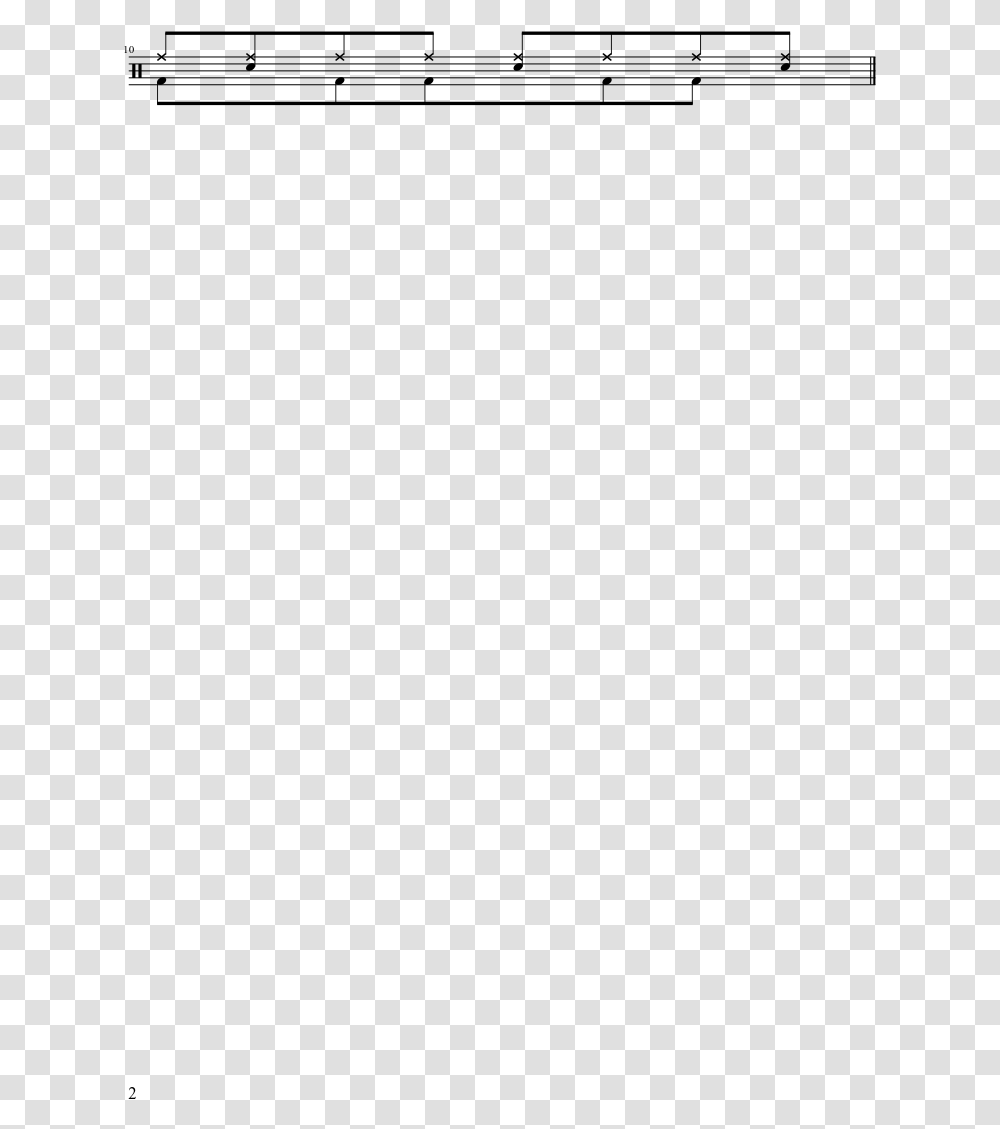 Eighth Note Drum Beats Sheet Music 2 Of 2 Pages Sheet Music, Gray, World Of Warcraft Transparent Png