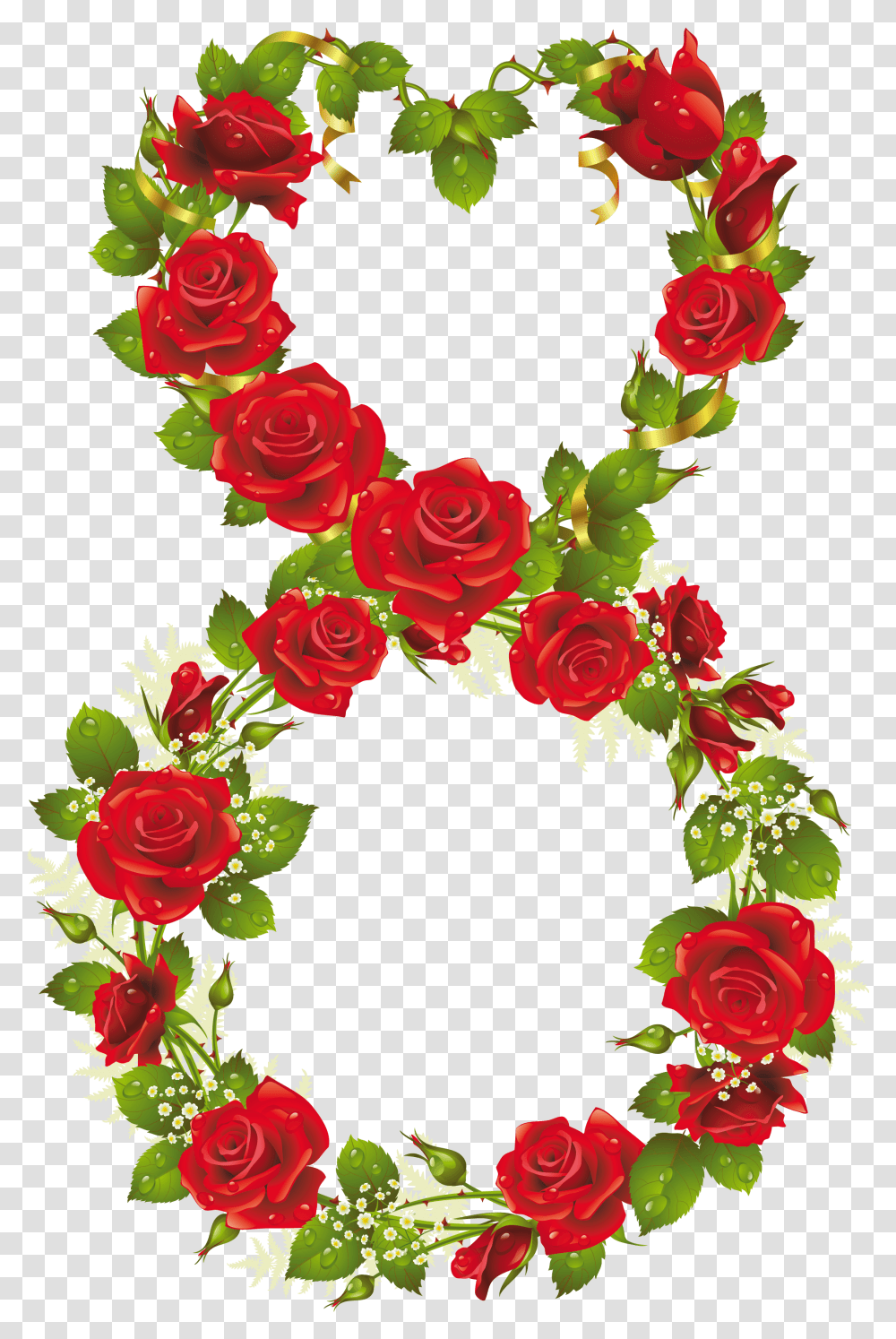 Eighth Of March With Roses Clipart Happy Woman Beautiful Rose Image Download, Floral Design, Pattern, Flower Transparent Png