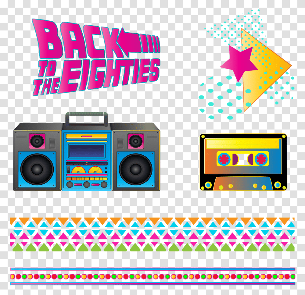 Eighties Boombox Retro 1980s, Electronics, Super Mario Transparent Png
