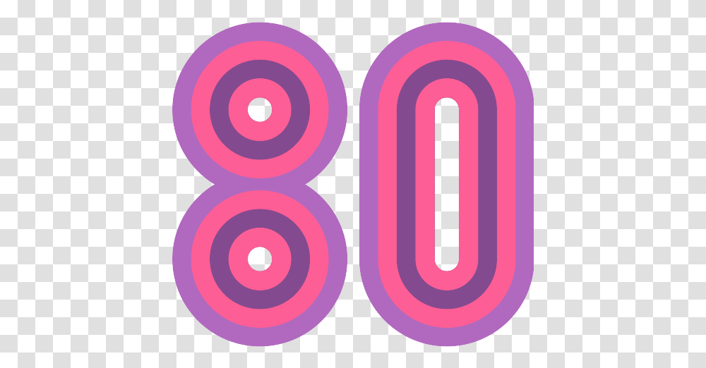 Eighties Numbers Icon Circle, Symbol, Text, Rug, Purple Transparent Png