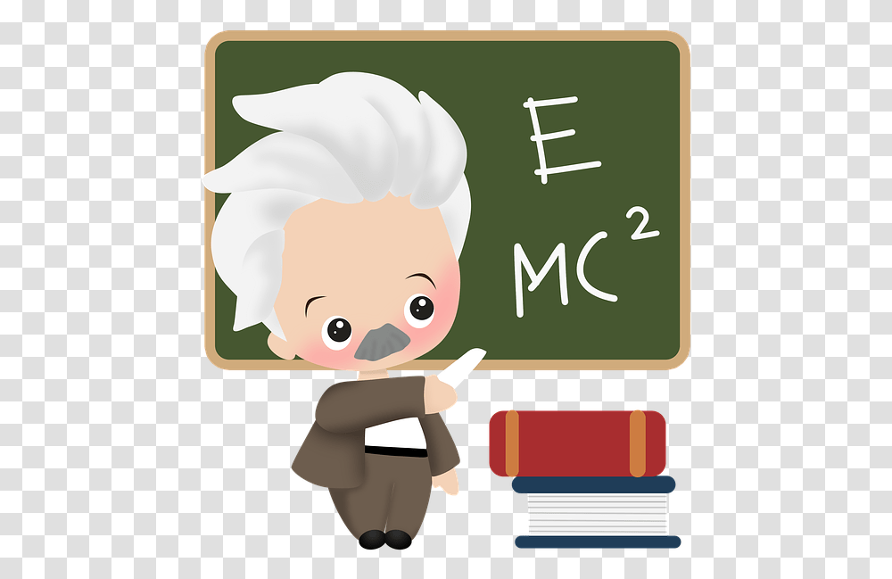 Einstein Cartoon Animated Albert Einstein, Teacher, Blackboard, School Transparent Png