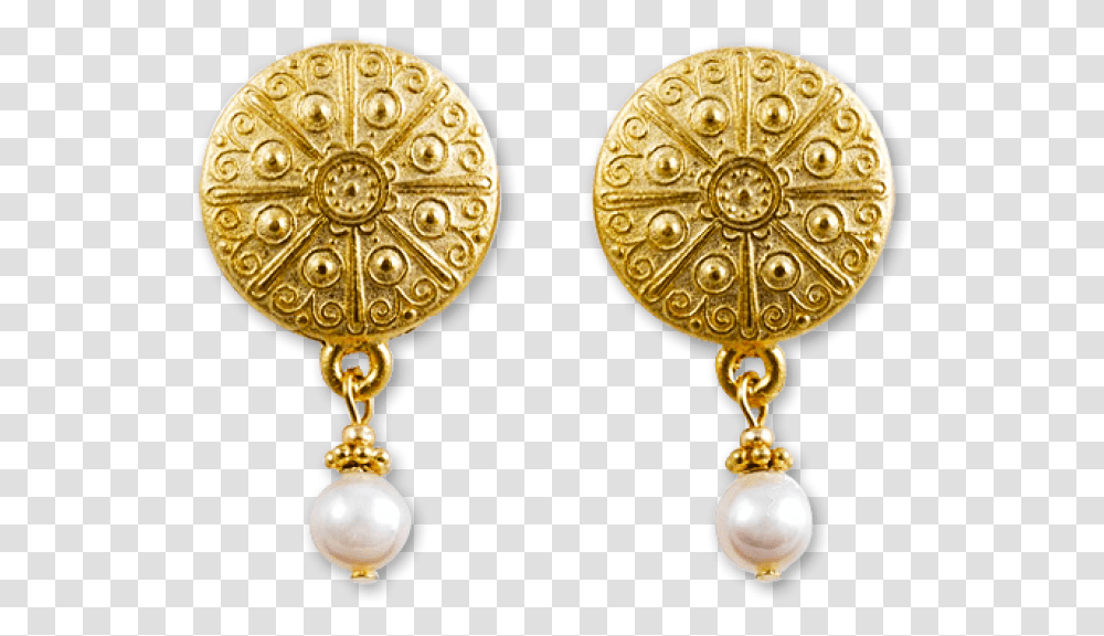 Eisenhower China Medallion Clip Gold, Jewelry, Accessories, Accessory, Earring Transparent Png