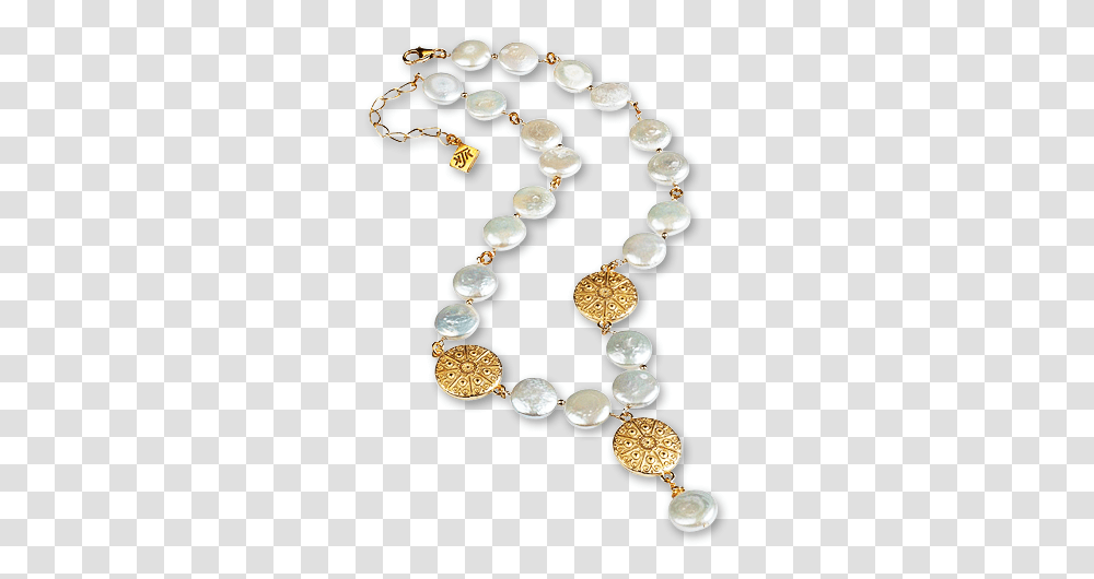 Eisenhower Coin Pearl Necklace Necklace, Jewelry, Accessories, Accessory, Gold Transparent Png