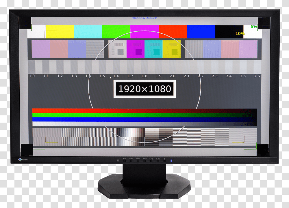 Eizo Foris Fg2421 Vga Computer Monitor Displaying Test Transparent Png