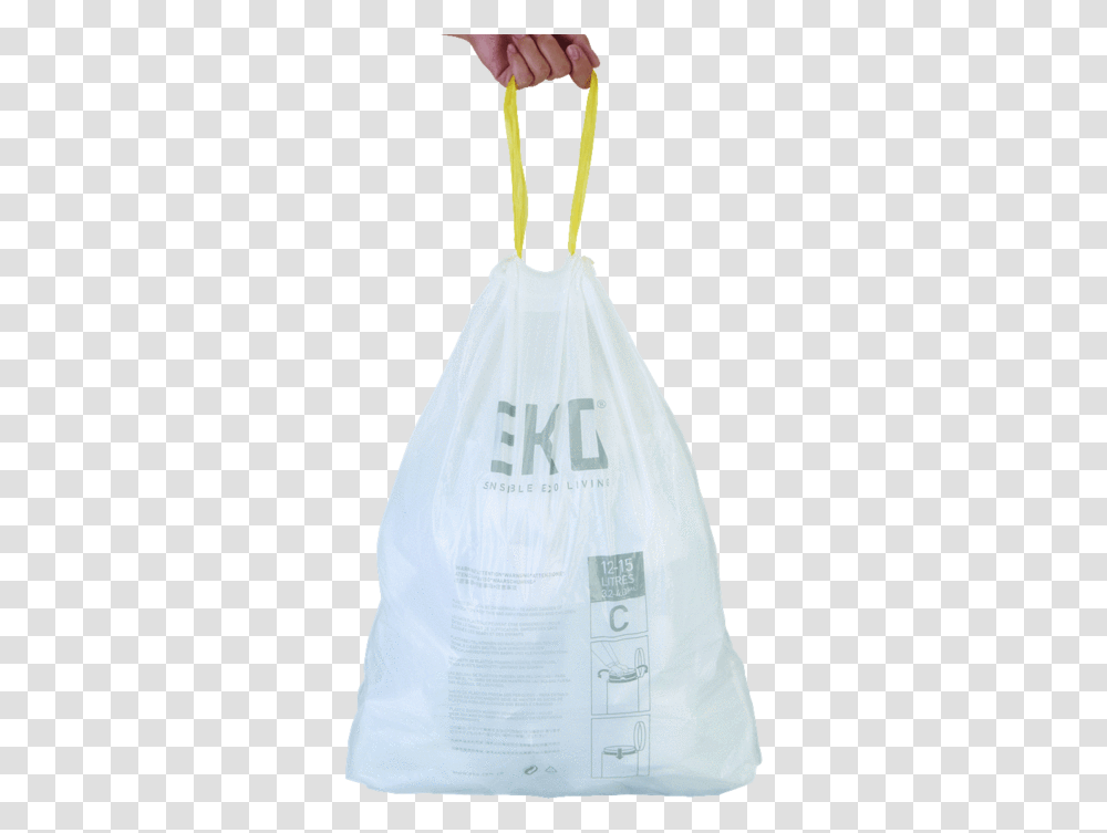 Eko Drawstring Trash Bag 12l Bin Bag, Plastic Bag, Person, Human Transparent Png