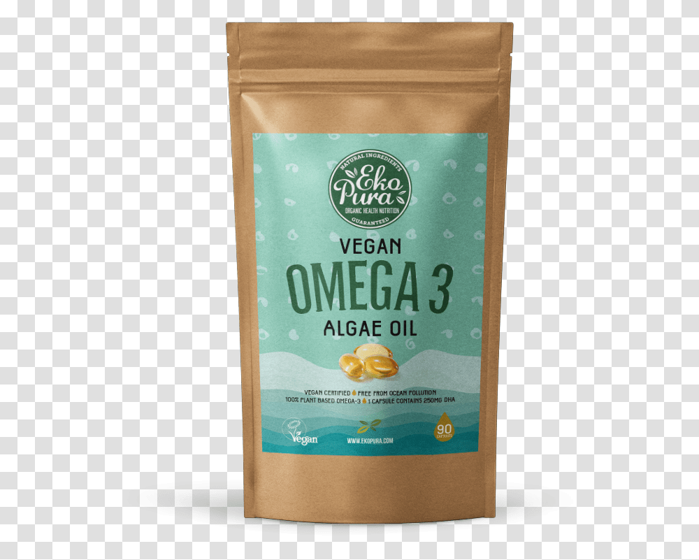 Ekopura Vegan Omega 3 Algae Oil Pack Coffee Substitute, Food, Liquor, Alcohol, Beverage Transparent Png
