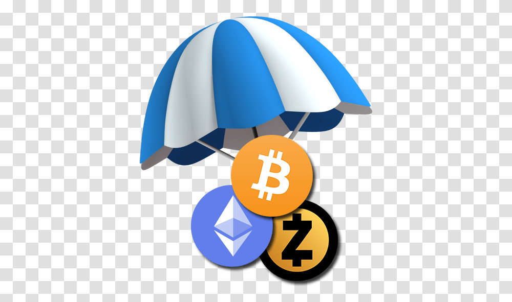 El Airdrop Es Formato Promocional Airdrop Crypto, Umbrella, Canopy, Balloon, Metropolis Transparent Png