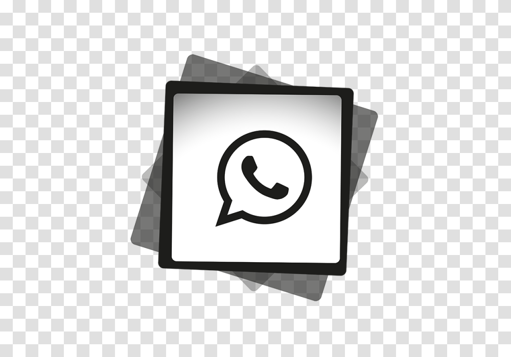 El Icono De Whatsapp Negro Blanco Sociales Medios De, First Aid, Label Transparent Png