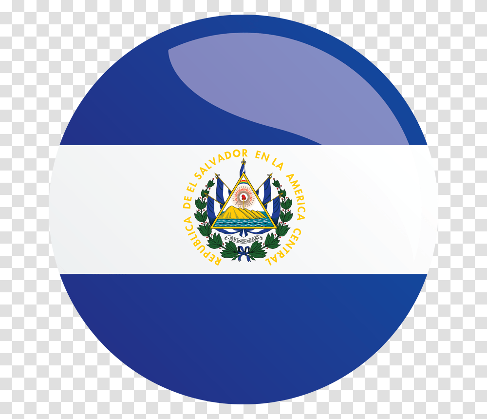 El Salvador Flag Round, Logo, Trademark, Emblem Transparent Png