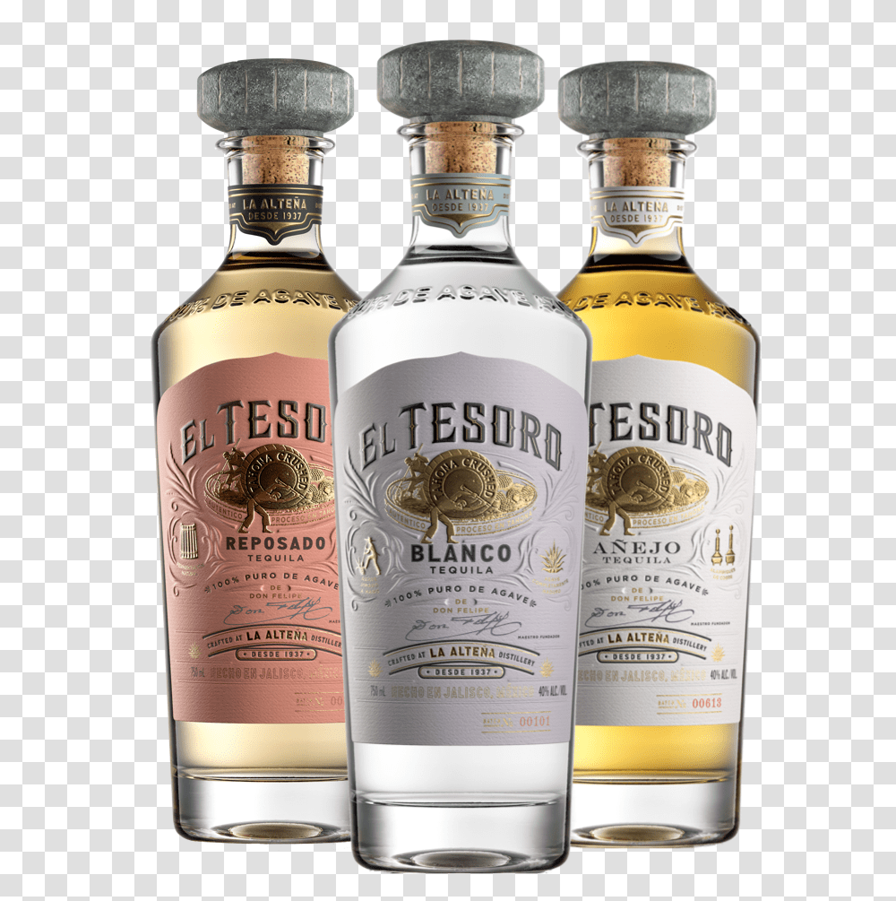 El Tesoro Tequila Debuts New Bottle And Packaging, Liquor, Alcohol, Beverage, Drink Transparent Png