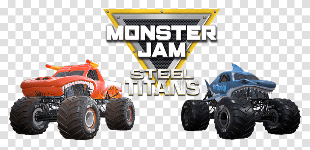 El Toro Loco Megaladon Monster Jam Steel Titans Logo Monster Jam Steel Titans Trucks, Vehicle, Transportation, Car, Buggy Transparent Png