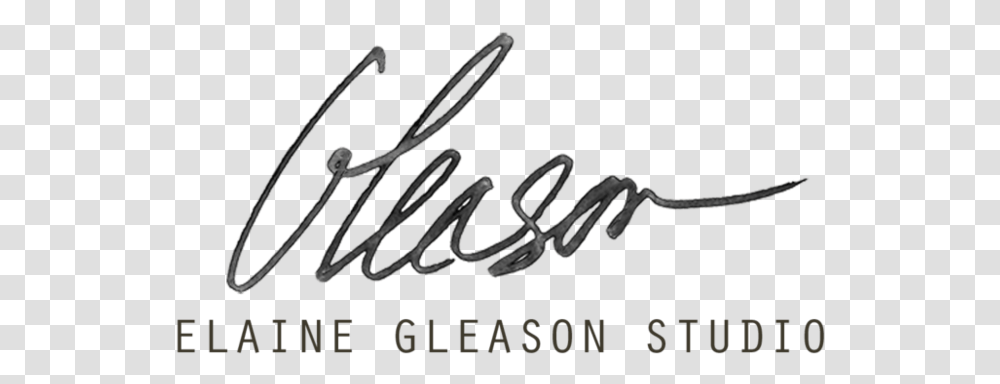 Elaine Gleason Studio, Handwriting, Signature, Autograph Transparent Png