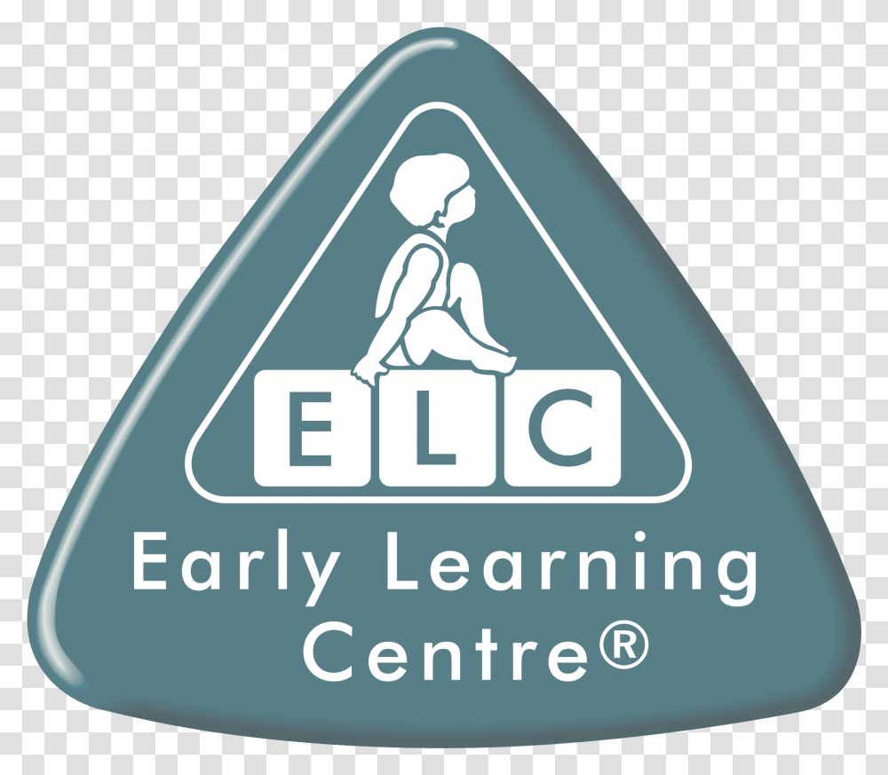Elc Logo Early Learning Centre, Triangle, Label, Person Transparent Png