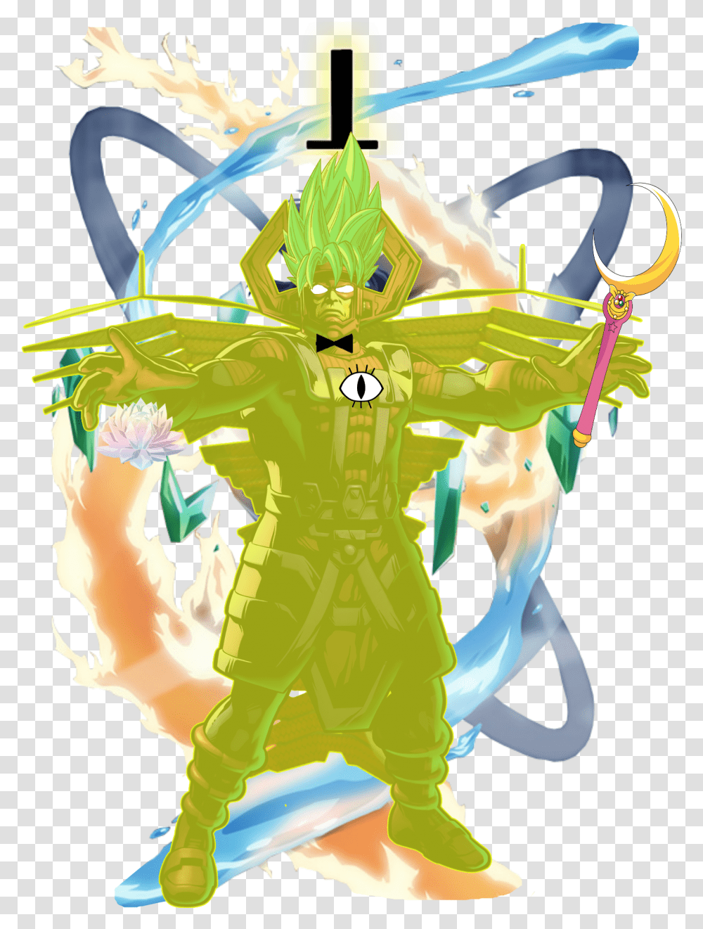 Elder Bill Sailor Scout Galactus God Super Saiyan One, Green, Plant Transparent Png