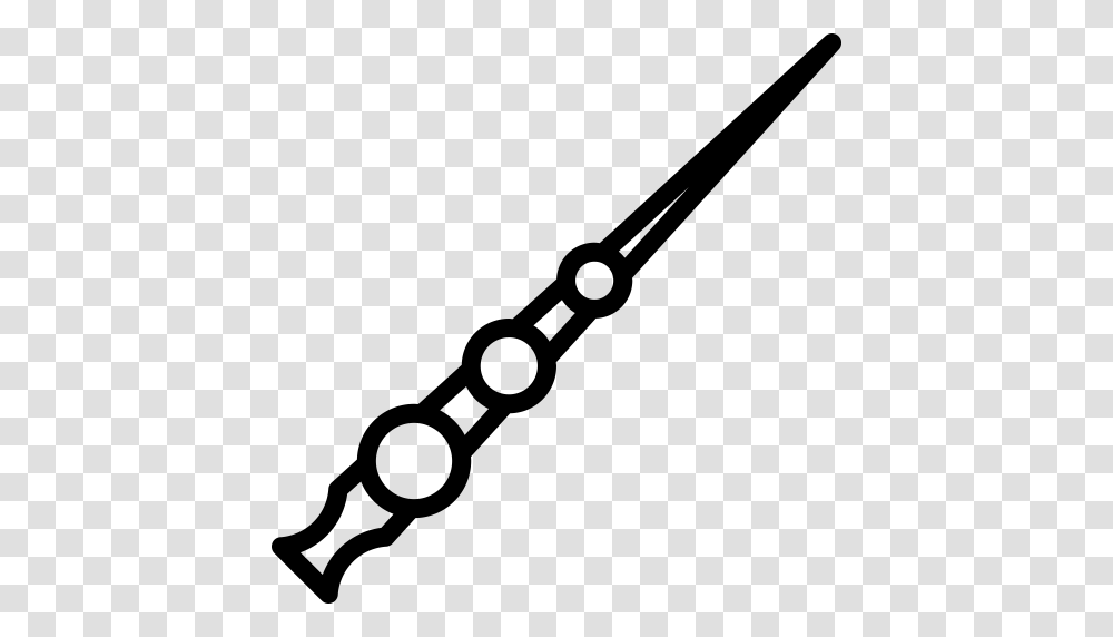 Elder Harry Outline Potter Wand Icon, Gray, World Of Warcraft Transparent Png