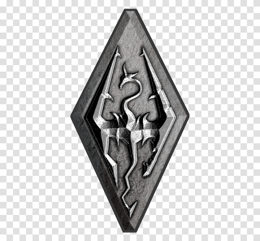 Elder Scroll V Skyrim Merchandise Emblem, Symbol, Logo, Trademark, Armor Transparent Png