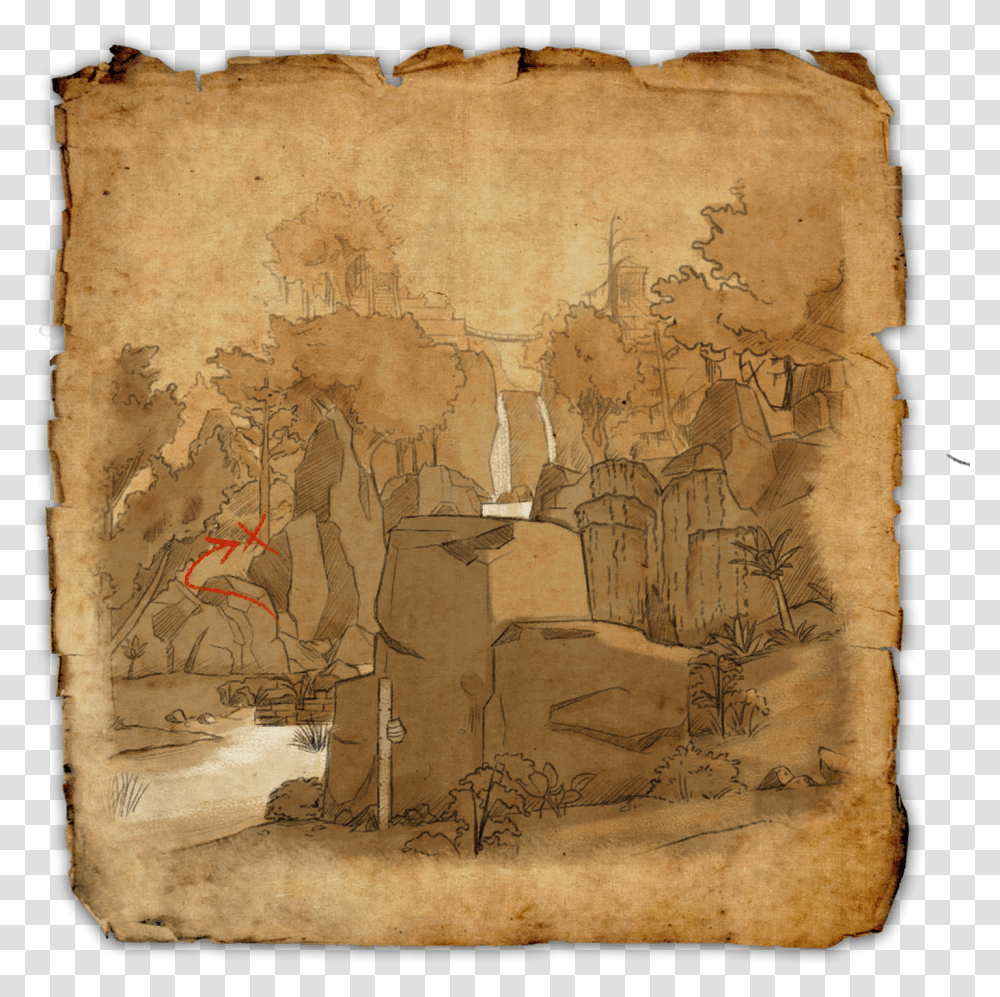 Elder Scrolls Clockwork City Eso Treasure Map, Painting, Archaeology Transparent Png