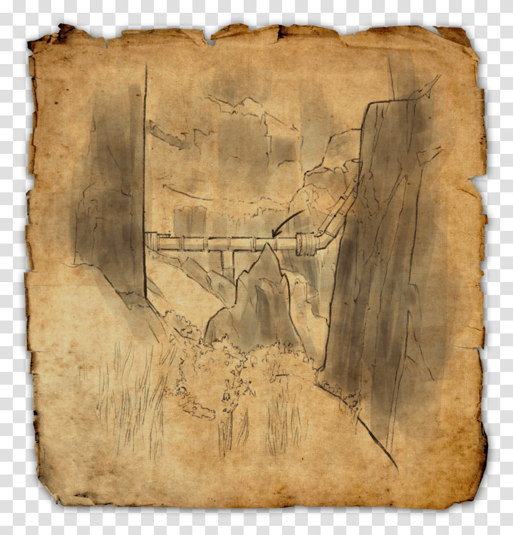 Elder Scrolls Clockwork City Treasure Map, Painting, Soil Transparent Png