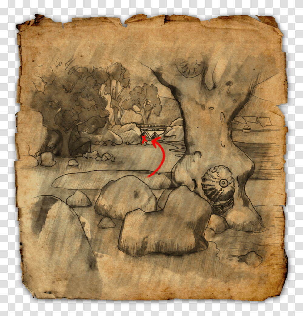 Elder Scrolls Eso Clockwork City Treasure Map, Painting, Soil, Diagram Transparent Png