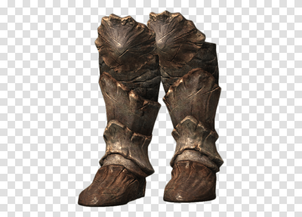 Elder Scrolls Skyrim Chitin Light Boots, Apparel, Bronze, Footwear Transparent Png