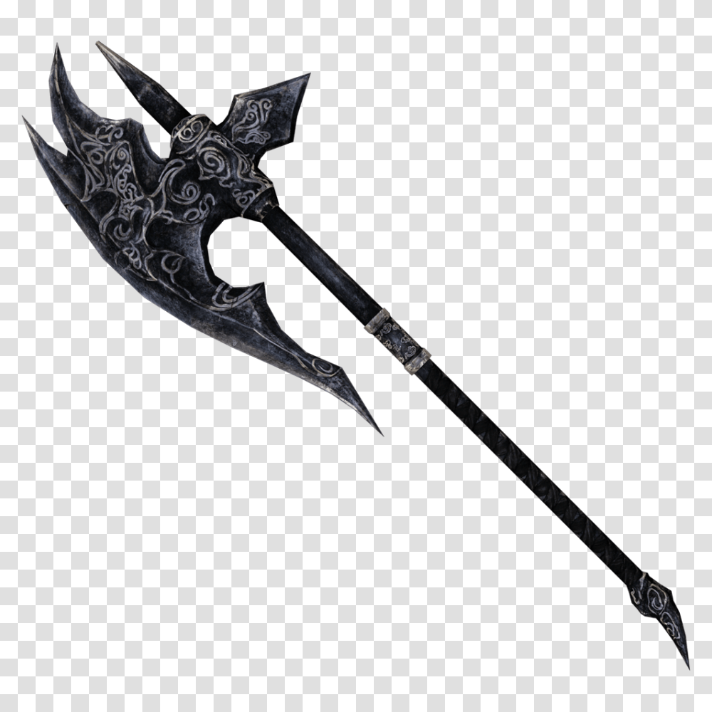 Elder Scrolls Skyrim Ebony Weapon, Axe, Tool, Weaponry, Bow Transparent Png