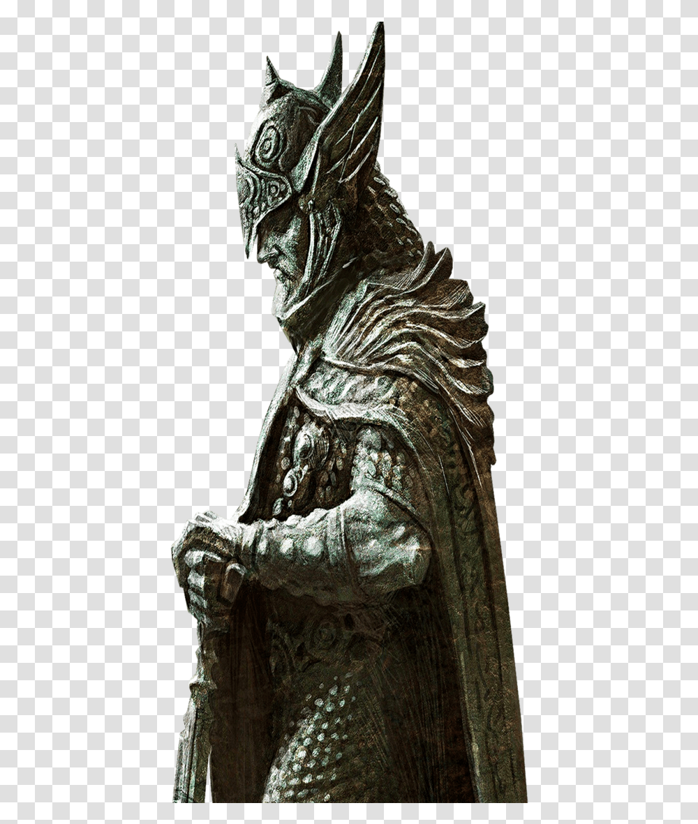 Elder Scrolls Skyrim Statue Side View Skyrim Hd Backgrounds Iphone, Bronze, Person, Human, Figurine Transparent Png