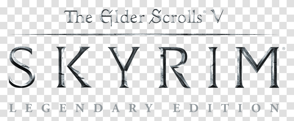 Elder Scrolls V Logo, Alphabet, Number Transparent Png