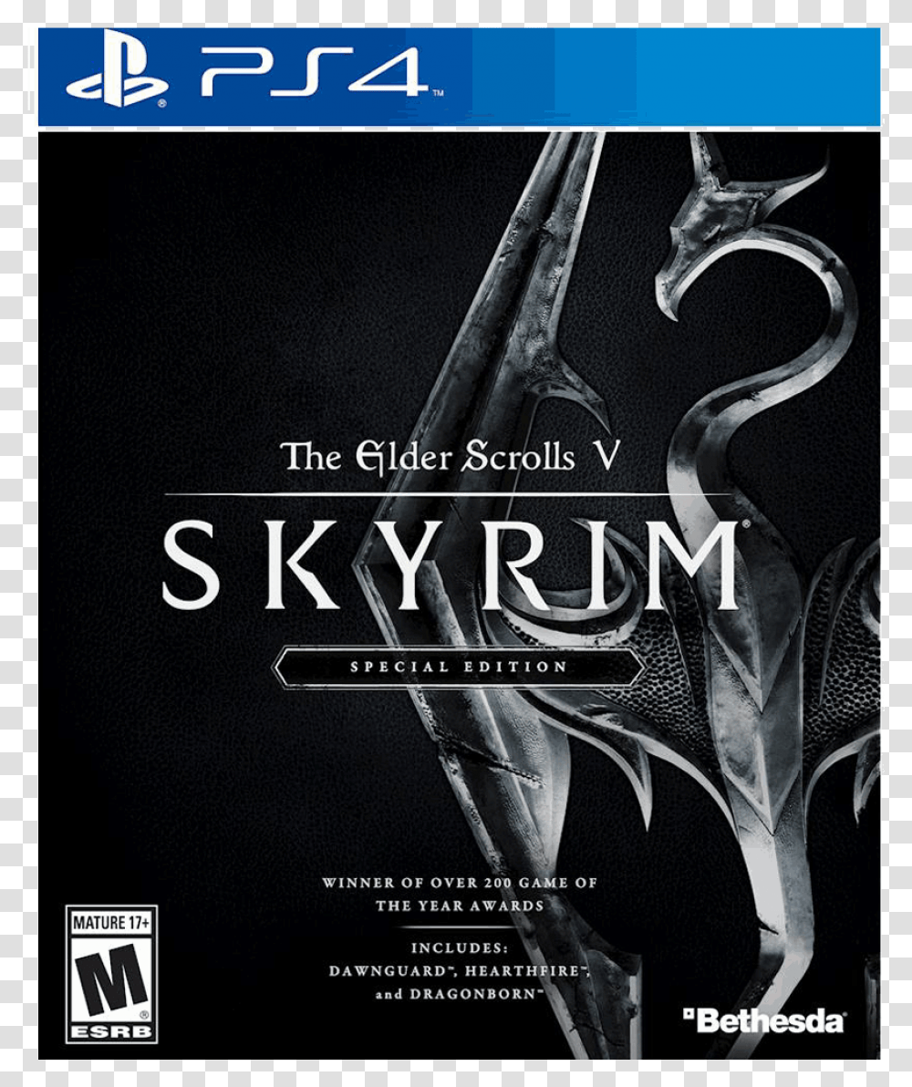 Elder Scrolls V Skyrim Special Edition, Poster, Advertisement, Blade, Weapon Transparent Png