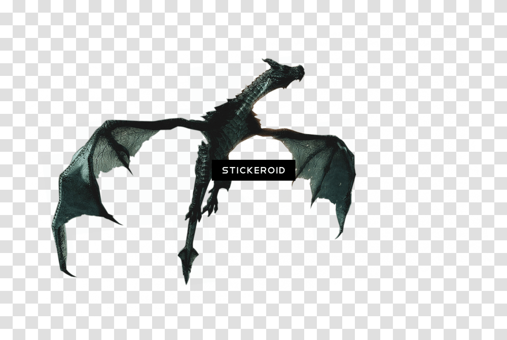 Elder Skyrim Dragon, Collage, Poster, Advertisement, Animal Transparent Png